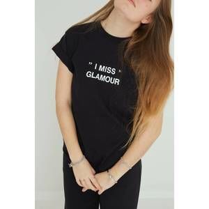 NEW DESIGNERS REMIX stanley glamour tee in black